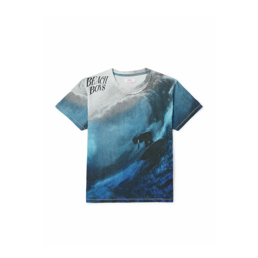 ERL Beach Boys Distressed T-Shirt Blue