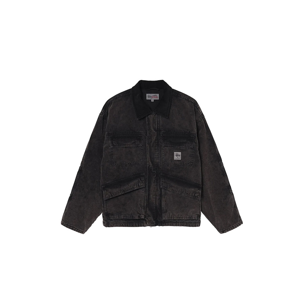 Stüssy Washed Canvas Shop Jacket Black