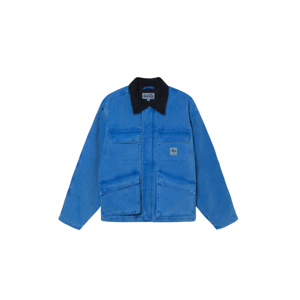 Stüssy Washed Canvas Shop Jacket Blue