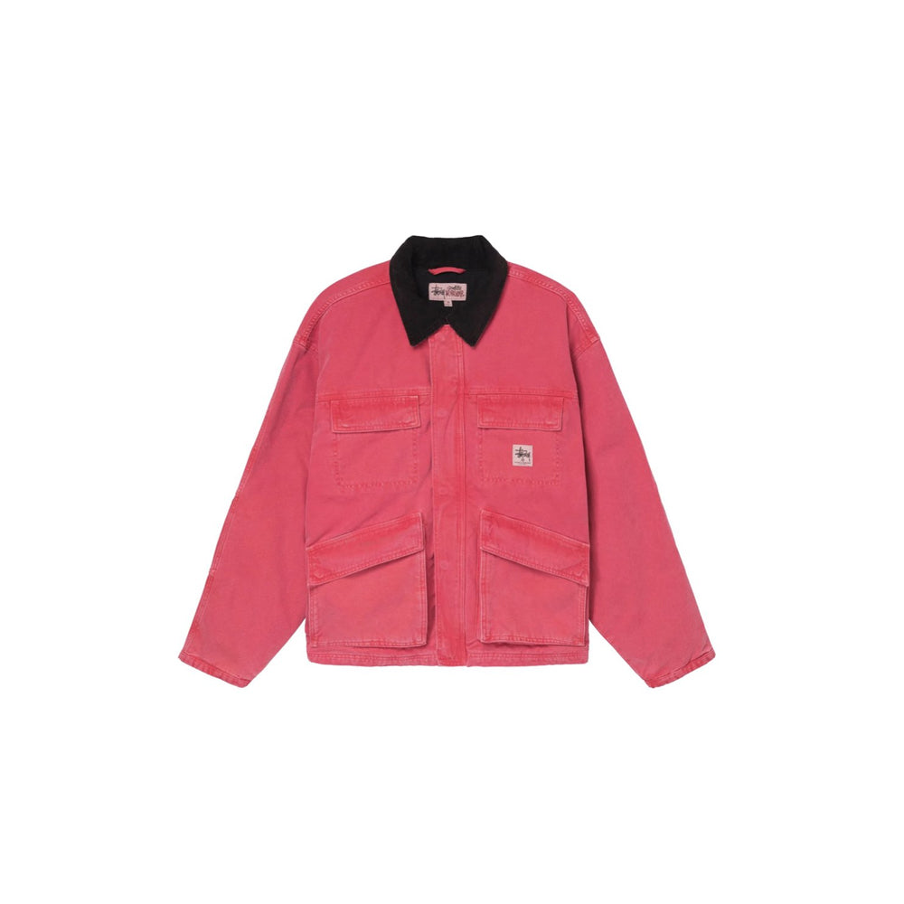 Stüssy Washed Canvas Shop Jacket Pink