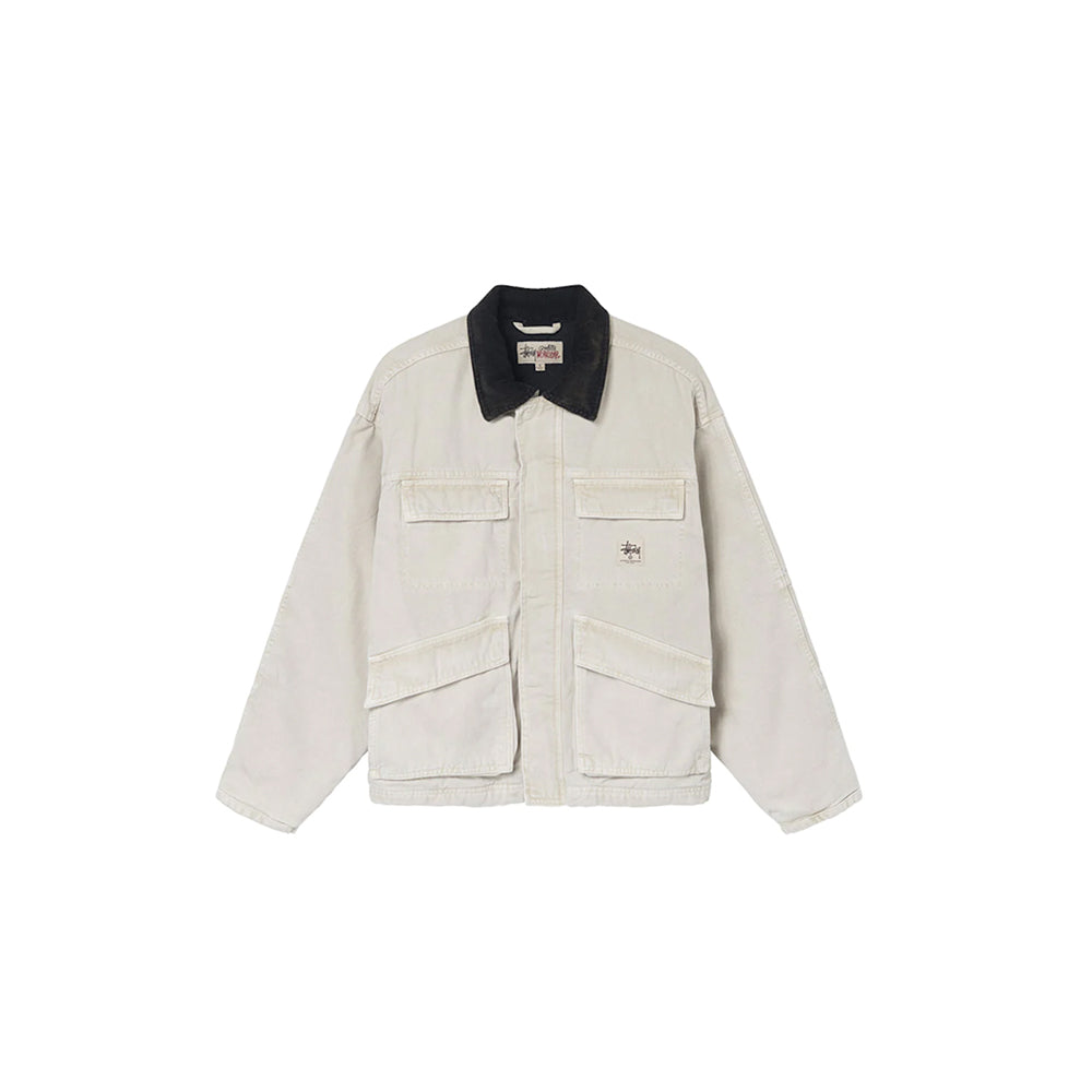 Stüssy Washed Canvas Shop Jacket White